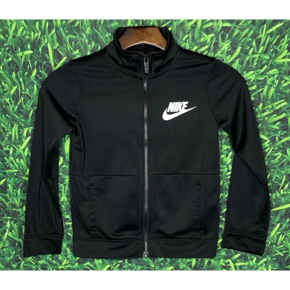 Nike Other - Nike Windbreaker Girls Boys Unisex 5-6 Black Full Zip Lightweight Jacket Pockets